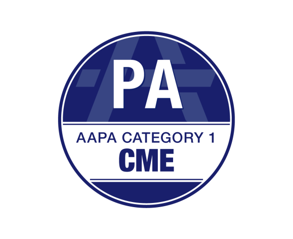 American Academy of Physician Assistants Continuing Medical Education Accreditation Logo - Category 1